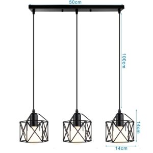 Nowoczesna Skandynawska Metalowa Lampa Wisząca Drinno w Kolorze Czarnym i Białym