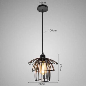 Nowoczesna Skandynawska Metalowa Lampa Wisząca Gonzalo w Kolorze Czarnym