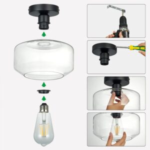 Nowoczesna Wisząca Skandynawska Szklana Lampa Sufitowa Gondim w Kolorze Czarnym