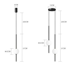 Nowoczesna Minimalistyczna Wisząca Lampa Sufitowa Strobe w Kolorze Złotym i Czarnym