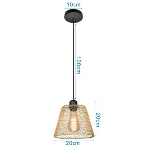 Nowoczesna Wisząca Skandynawska Metalowa Lampa Sufitowa Korie w Kolorze Czarnym i Złotym