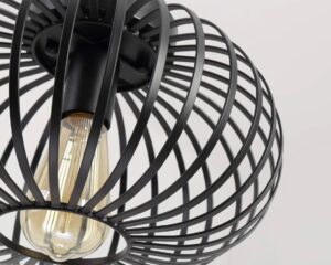 Nowoczesna Wisząca Skandynawska Metalowa Lampa Sufitowa Manuela w Kolorze Czarnym