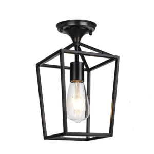 Nowoczesna Wisząca Skandynawska Metalowa Lampa Sufitowa Crate w Kolorze Czarnym