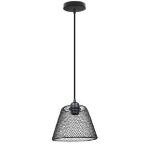 Nowoczesna Wisząca Skandynawska Metalowa Lampa Sufitowa Korie w Kolorze Czarnym i Złotym