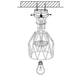 Nowoczesna Wisząca Skandynawska Metalowa Lampa Sufitowa Carron w Kolorze Czarnym i Złotym