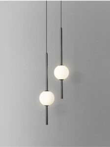 Nowoczesna Minimalistyczna Wisząca Lampa Sufitowa Strobe w Kolorze Złotym i Czarnym