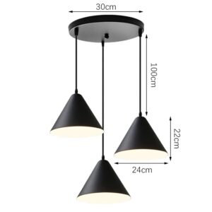 Nowoczesna Skandynawska Metalowa Lampa Wisząca Nono w Kolorze Czarnym