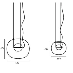 Nowoczesna Szklana Lampa Wisząca Brokis Big One LED w Różnych Kolorach