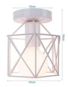 Nowoczesna Wisząca Skandynawska Metalowa Lampa Sufitowa Drinno w Kolorze Czarnym i Białym