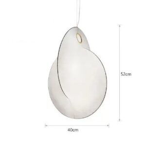 Nowoczesna Klasyczna Lampa Wisząca Flos Overlap Tworząca Włóknisty Kokon w Kolorze Białym