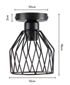 Nowoczesna Wisząca Skandynawska Metalowa Lampa Sufitowa Carron w Kolorze Czarnym i Złotym