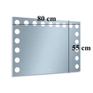 Lustro uniwersalne Visage prostokątne podświetlane LED z ramą