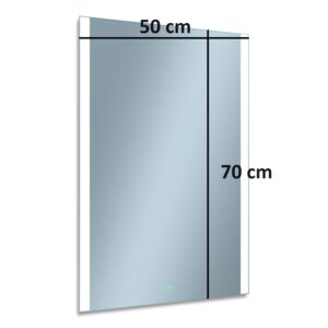 Lustro uniwersalne Talia prostokątne podświetlane LED z włącznikiem dotykowym 4LED