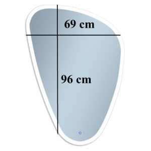 Lustro uniwersalne Impala prostokątne podświetlane LED bez ramy