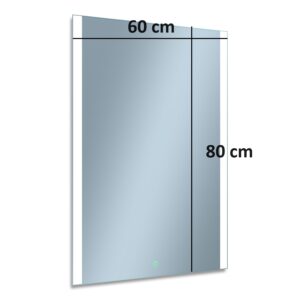 Lustro uniwersalne Talia prostokątne podświetlane LED z włącznikiem dotykowym 4LED