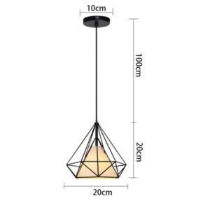 Nowoczesna Wisząca Skandynawska Metalowa Lampa Sufitowa Serena w Kolorze Czarnym i Białym