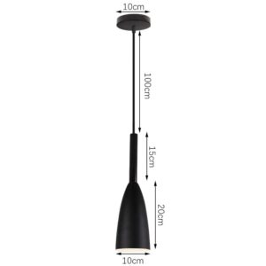 Nowoczesna Skandynawska Metalowa Lampa Wisząca Solin w Kolorze Czarnym, Szarym i Białym