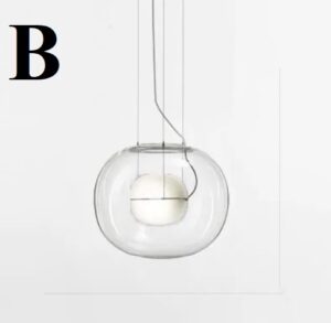 Nowoczesna Szklana Lampa Wisząca Brokis Big One LED w Różnych Kolorach