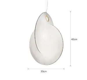 Nowoczesna Klasyczna Lampa Wisząca Flos Overlap Tworząca Włóknisty Kokon w Kolorze Białym