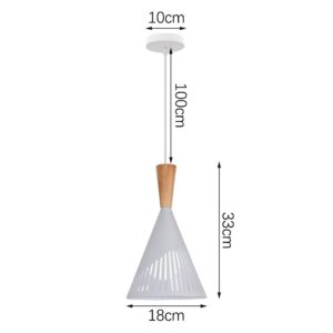 Nowoczesna Skandynawska Metalowa Lampa Wisząca Iris w Kolorze Czarnym, Szarym i Białym