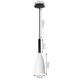 Nowoczesna Skandynawska Metalowa Lampa Wisząca Solin w Kolorze Czarnym, Szarym i Białym