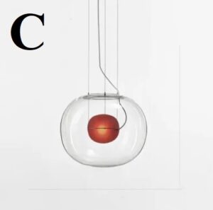 Nowoczesna Szklana Lampa Wisząca Brokis Big One LED w Różnych Kolorach