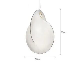 Nowoczesna Klasyczna Lampa Wisząca Flos Overlap Tworząca Włóknisty Kokon w Kolorze Białym