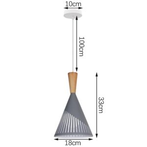 Nowoczesna Skandynawska Metalowa Lampa Wisząca Iris w Kolorze Czarnym, Szarym i Białym