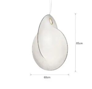 Nowoczesna Klasyczna Lampa Wisząca Flos Overlap Tworząca Włóknisty Kokon w Kolorze Białym