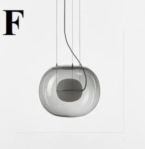 Nowoczesna Szklana Lampa Wisząca Brokis Big One LED w Różnych Kolorach