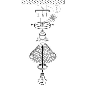 Nowoczesna Wisząca Skandynawska Metalowa Lampa Sufitowa Rebecca w Kolorze Czarnym, Złotym, Szarym i Białym