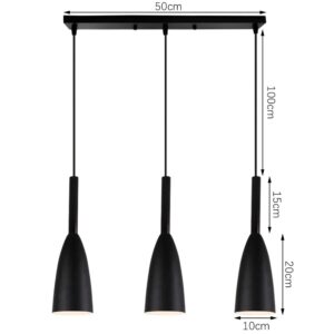 Nowoczesna Skandynawska Metalowa Lampa Wisząca Solin w Kolorze Czarnym, Szarym i Białym