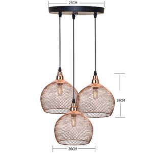 Nowoczesna Skandynawska Metalowa Lampa Wisząca Valeria w Kolorze Złotym