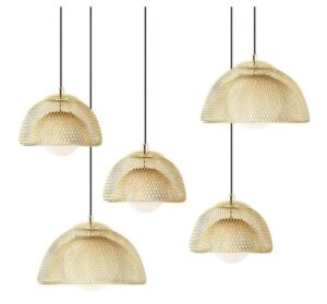 Nowoczesna Metalowa Lampa Wisząca Umage w Stylu Loftowym w Kolorze Złotym