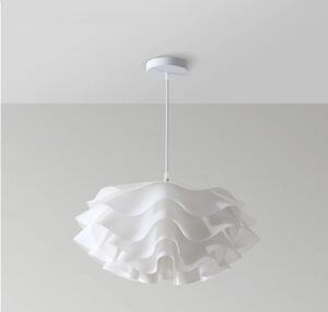 Klasyczna Skandynawska Lampa Wisząca Wave w Kolorze Białym