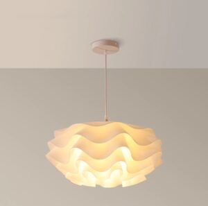 Klasyczna Skandynawska Lampa Wisząca Wave w Kolorze Białym