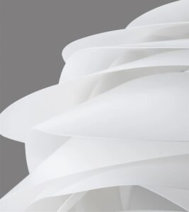 Klasyczna Skandynawska Lampa Wisząca Wave w Kolorze Białym