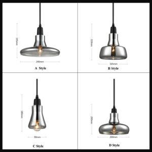 Nowoczesna Klasyczna Szklana Lampa Wisząca Brokis Shadows w Różnych Kolorach