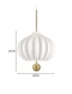 Nowoczesna Klasyczna Szklana Lampa Wisząca Lilli w Kolorze Białym