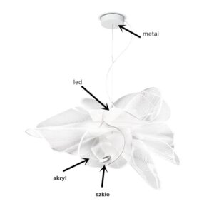 Nowoczesna Skandynawska Lampa Wisząca Belle Etoile w Kolorze Białym