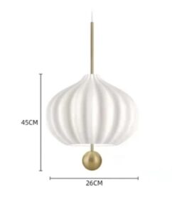 Nowoczesna Klasyczna Szklana Lampa Wisząca Lilli w Kolorze Białym