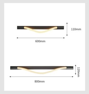 Nowoczesna Skandynawska Designerska Lampa Ścienna Spritzer Kinkiet w Kolorze Czarnym