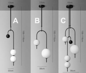 Nowoczesna Minimalistyczna Wisząca Lampa Sufitowa Topic w Kolorze Czarnym