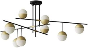 Nowoczesna Elegancka Szklana Lampa Wisząca Stelia Nad Stół w Kolorze Czarnym