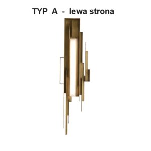 Nowoczesna Minimalistyczna Lampa Ścienna Adelio Kinkiet Futurystyczny Art Deco w Kolorze Złotym