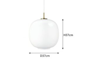 Nowoczesna Klasyczna Szklana Lampa Wisząca Poulsen Radiohus w Kolorze Białym