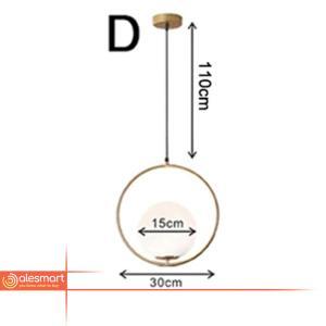 Nowoczesna Lamp Wisząca Aurelia w Kolorze Złotym ze Szklaną Kulą