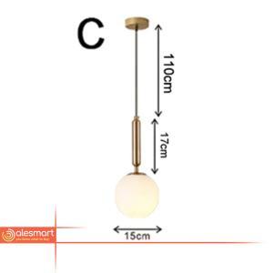 Nowoczesna Lamp Wisząca Aurelia w Kolorze Złotym ze Szklaną Kulą