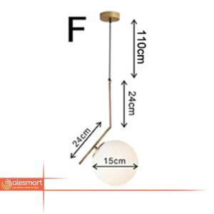Nowoczesna Lamp Wisząca Aurelia w Kolorze Złotym ze Szklaną Kulą