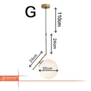 Nowoczesna Lamp Wisząca Aurelia w Kolorze Złotym ze Szklaną Kulą
